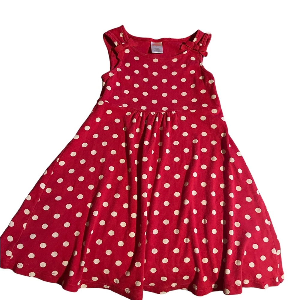Girls Gymboree Red Polkadot Dress Size 5
